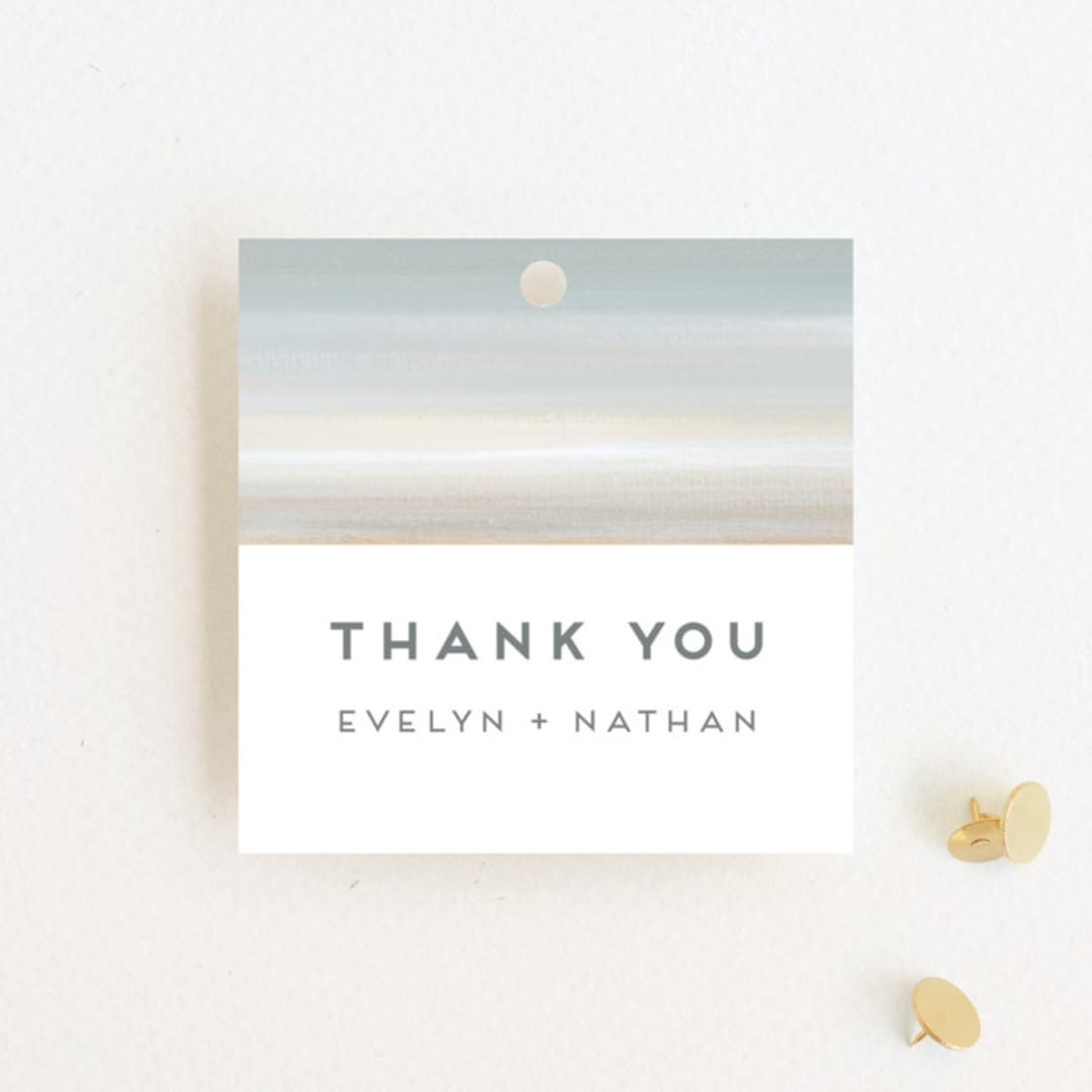 "Grounded in Love" - Wedding Favor Tags in Porcelain by Nicole Walsh - Front