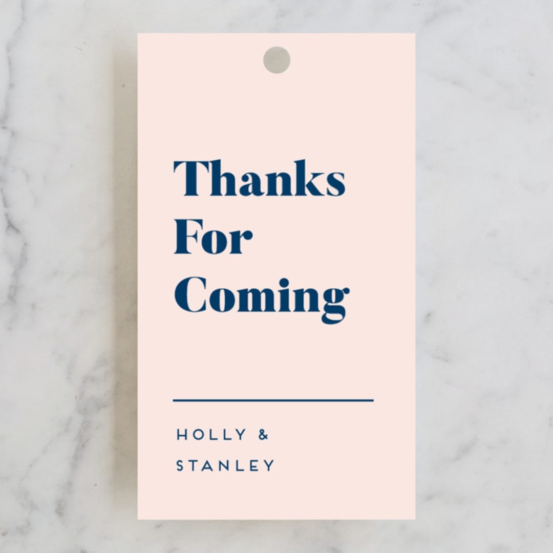 "Vogue" - Wedding Favor Tags in Navy by Genna Blackburn - Front