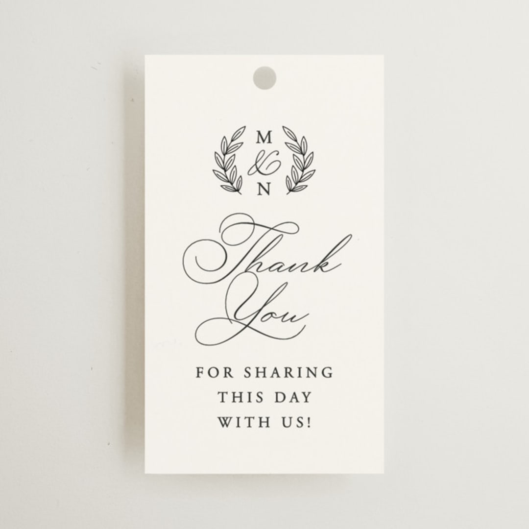 "Organza" - Wedding Favor Tags in Linen by Jill Means - Front