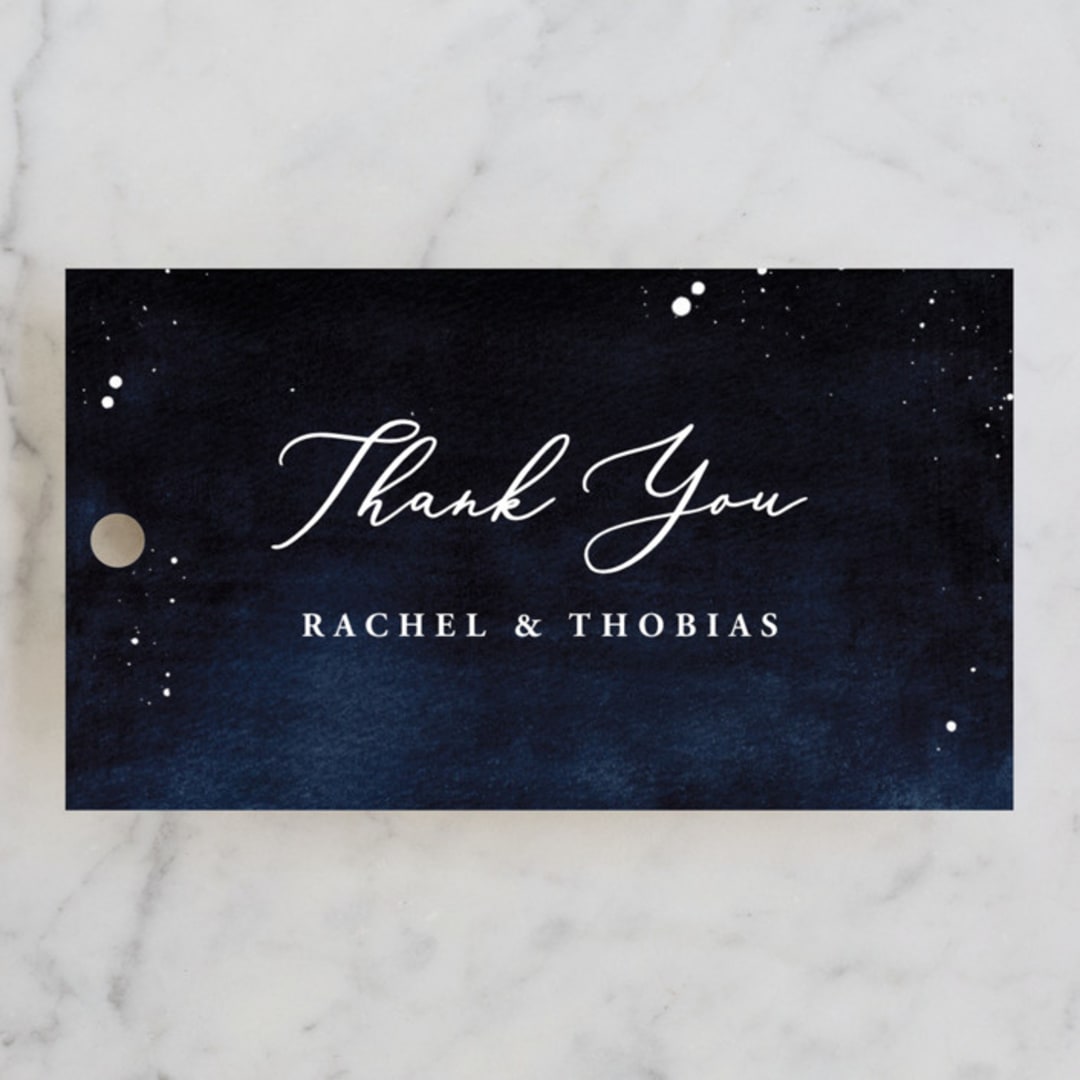 "Let it Snow" - Wedding Favor Tags in Celestial by Anastasia Makarova - Front