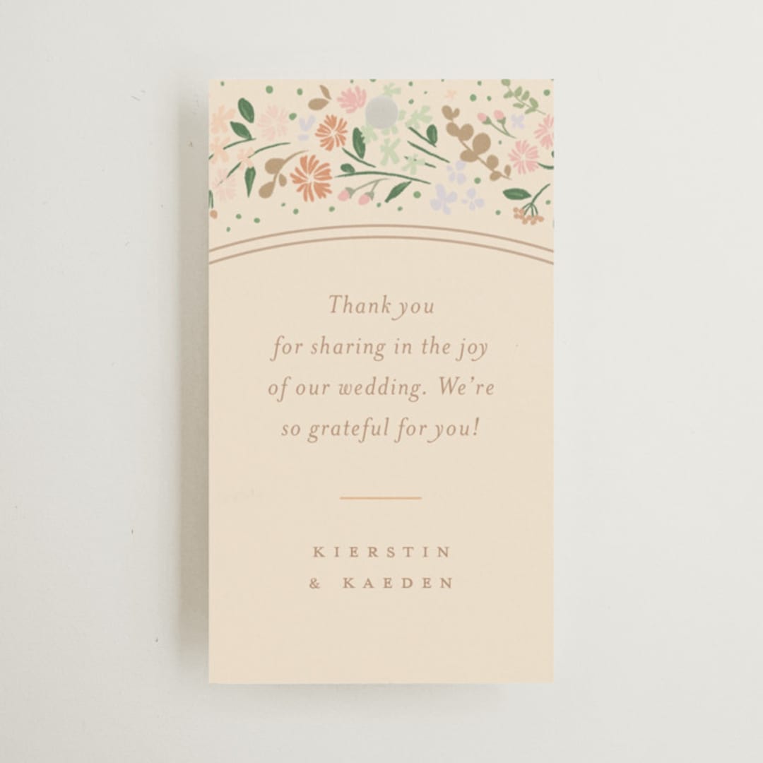 "Esther's garden" - Wedding Favor Tags in Ivory by Jennifer Wick - Front