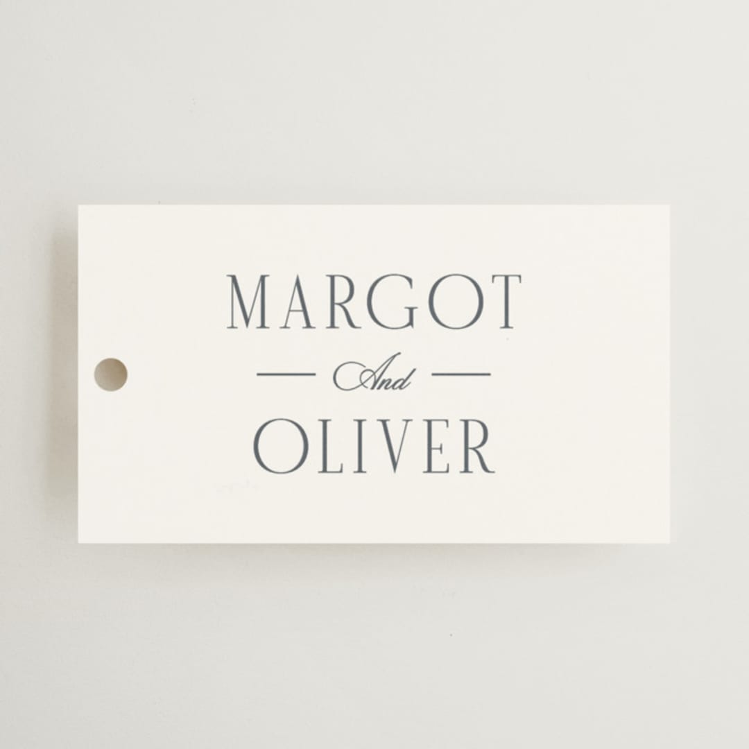 "The Ritz" - Wedding Favor Tags in Quartz by Kristie Kern - Front