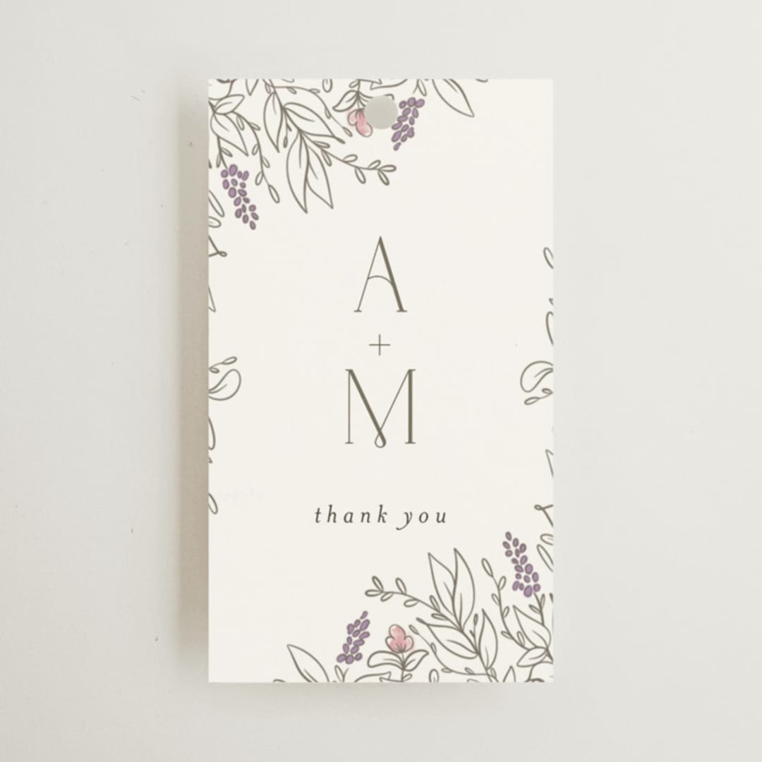 "Cottonwood" - Wedding Favor Tags in Ravello by Anne Ciotola - Front