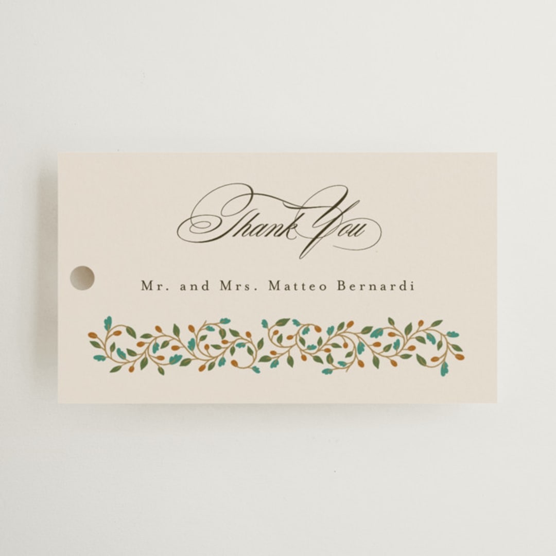 "Juliet" - Wedding Favor Tags in Autumn by Ashlee Townsend - Front