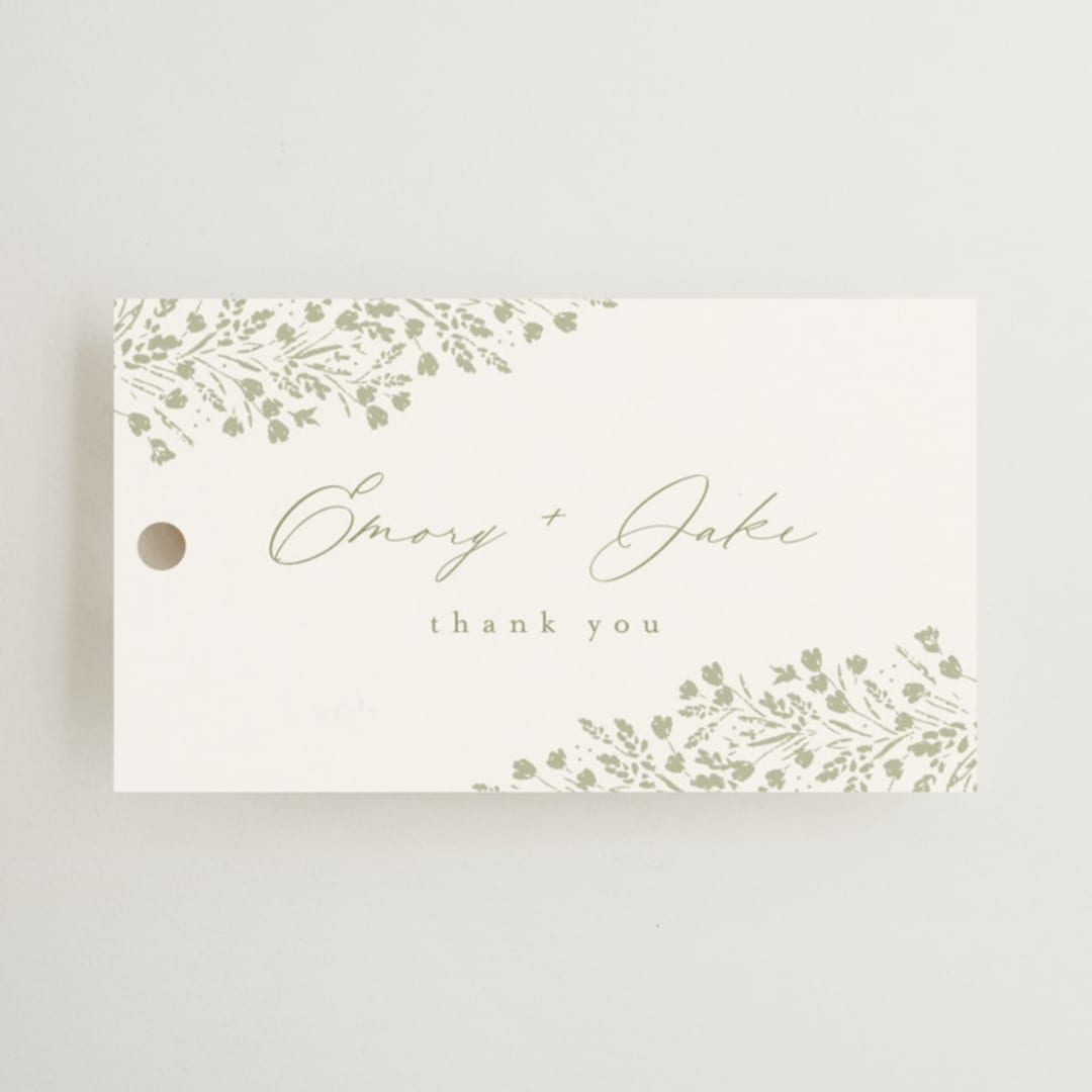 "Villa" - Wedding Favor Tags in Leaf by Kristie Kern - Front