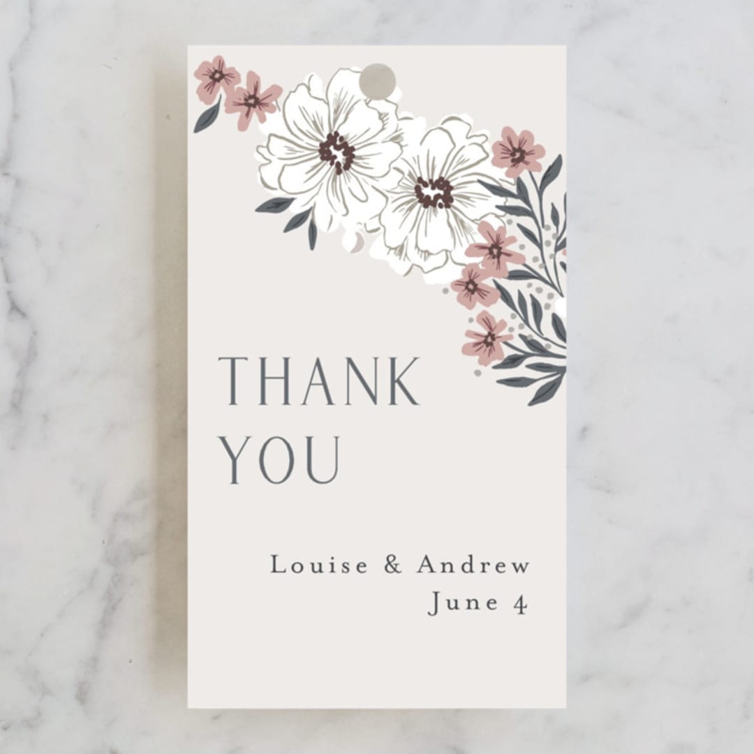 "Illuminated Storybook" - Wedding Favor Tags in Linen by Alethea and Ruth - Front