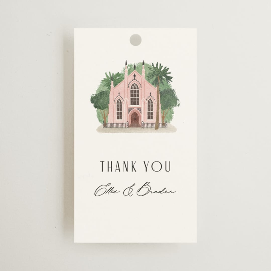 "East Bay street" - Wedding Favor Tags in Lily by Jennifer Wick - Front