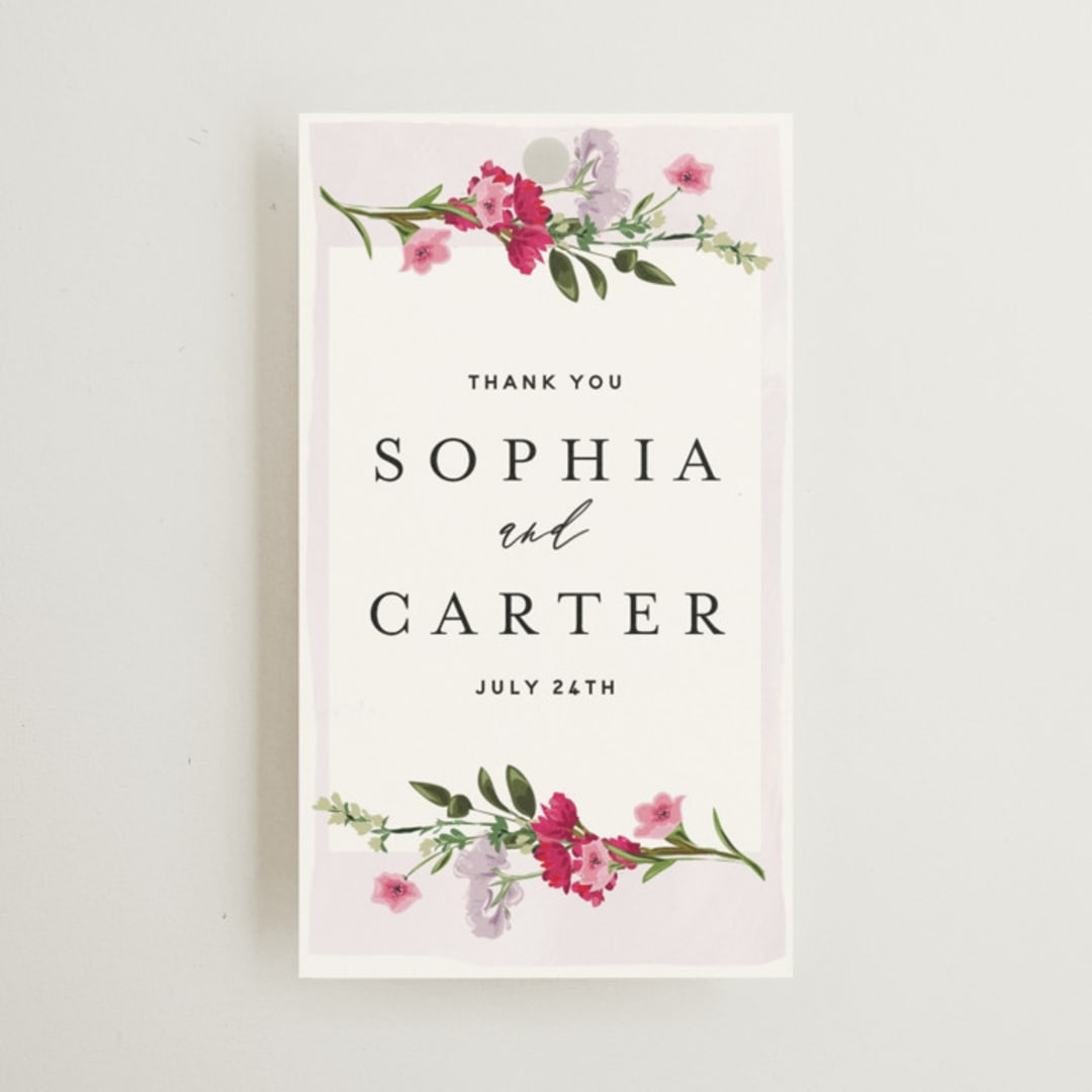 "Gather" - Wedding Favor Tags in Lilac by Susan Moyal - Front