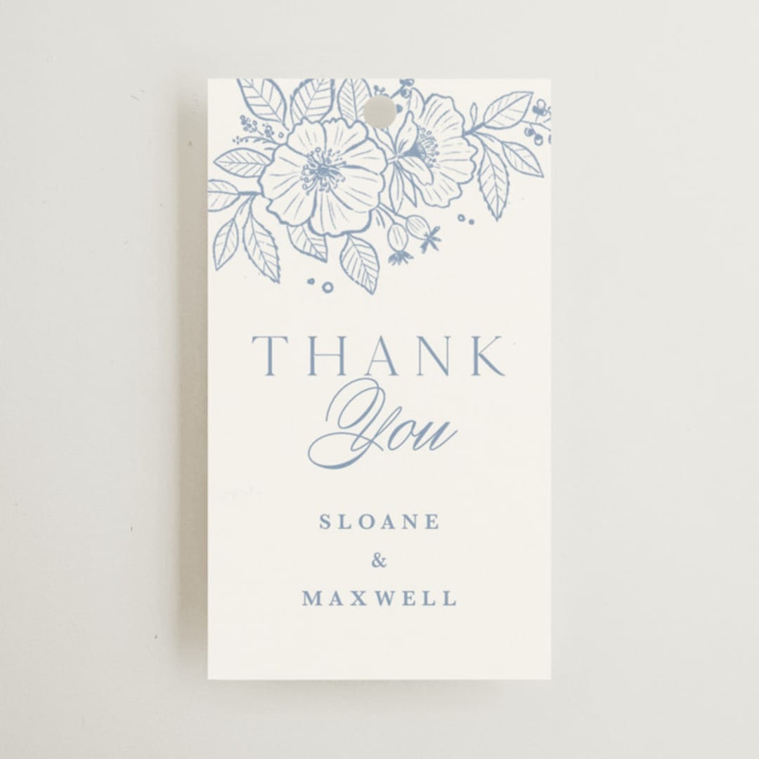 "Wild Roses" - Wedding Favor Tags in Nova by Kristen Smith - Front