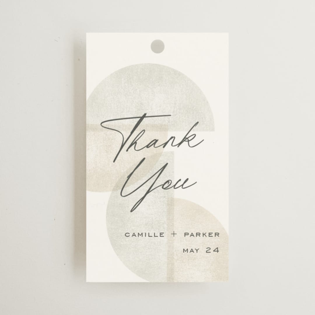 "Camille" - Wedding Favor Tags in Stone by Jackie Crawford - Front