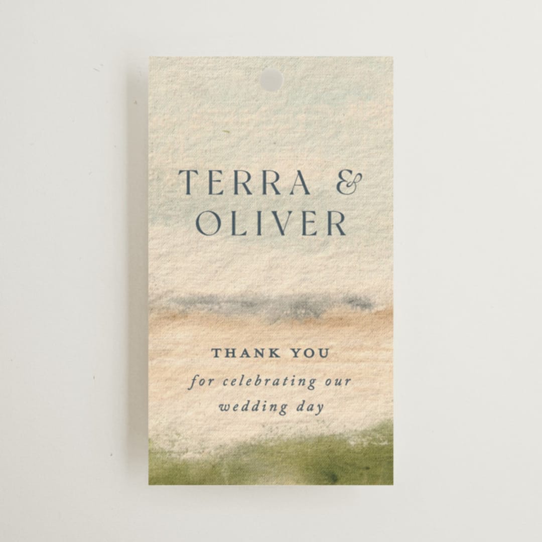 "Bluestem Fields" - Wedding Favor Tags in Meadow by Holly Whitcomb - Front