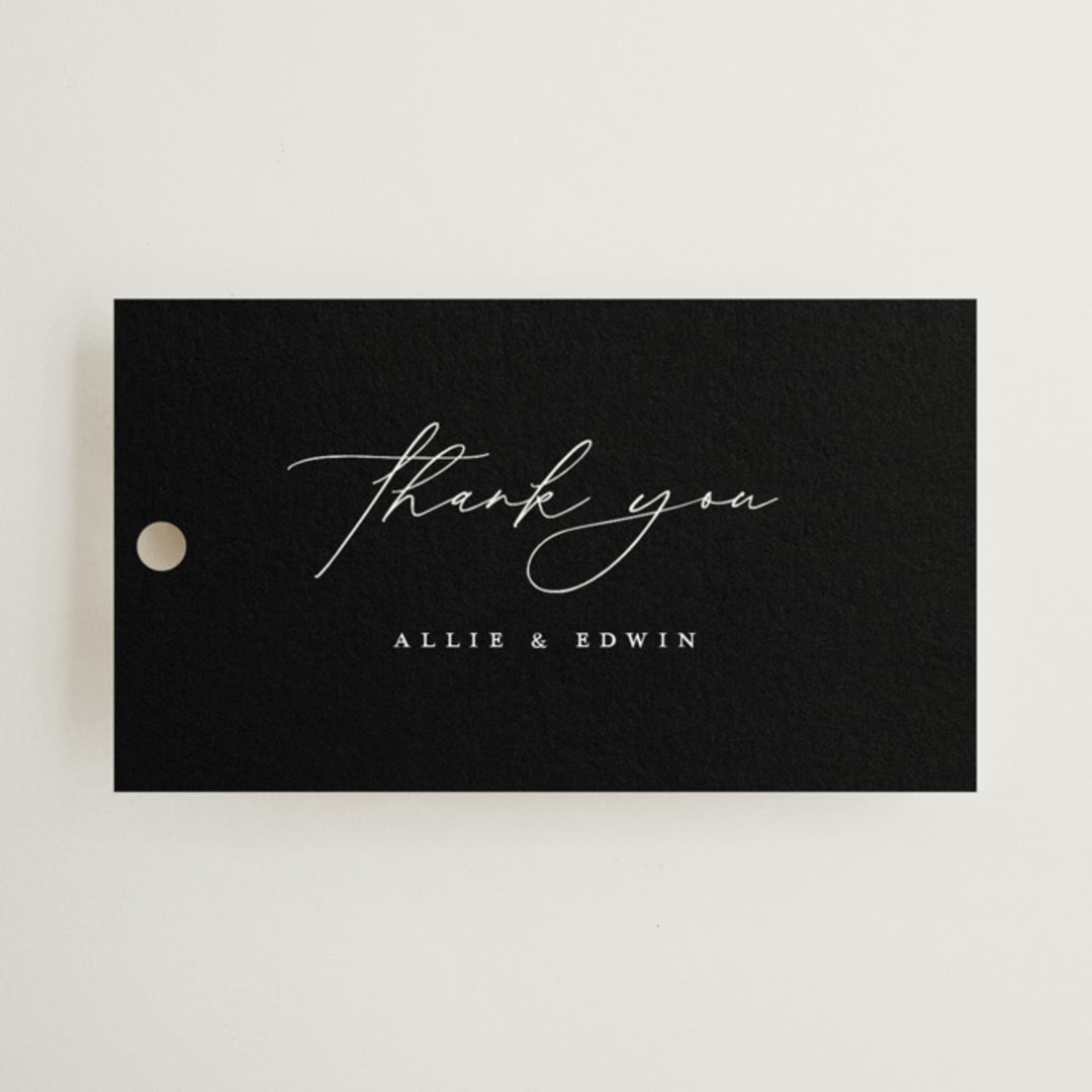 "Everly" - Wedding Favor Tags in Pearl by Christie Garcia - Front