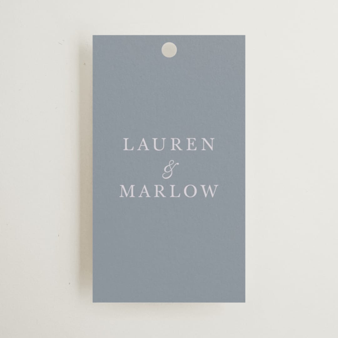 "Americana " - Wedding Favor Tags in Sea by leslie hamer - Front