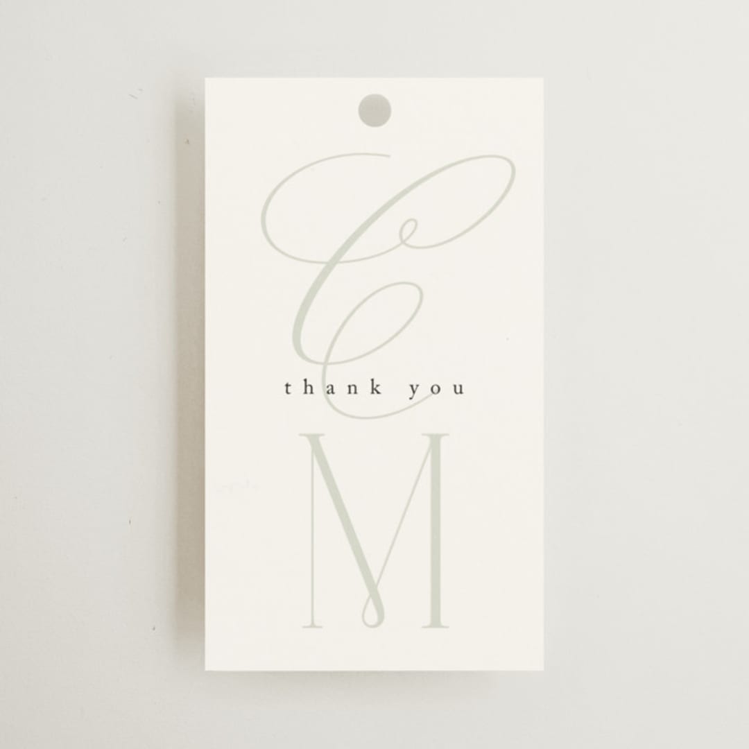 "Conley" - Wedding Favor Tags in Leaf by Kristie Kern - Front