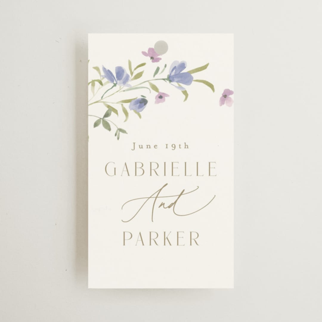 "Sweeping Meadow" - Wedding Favor Tags in Wisteria by Everett Paper Goods - Front