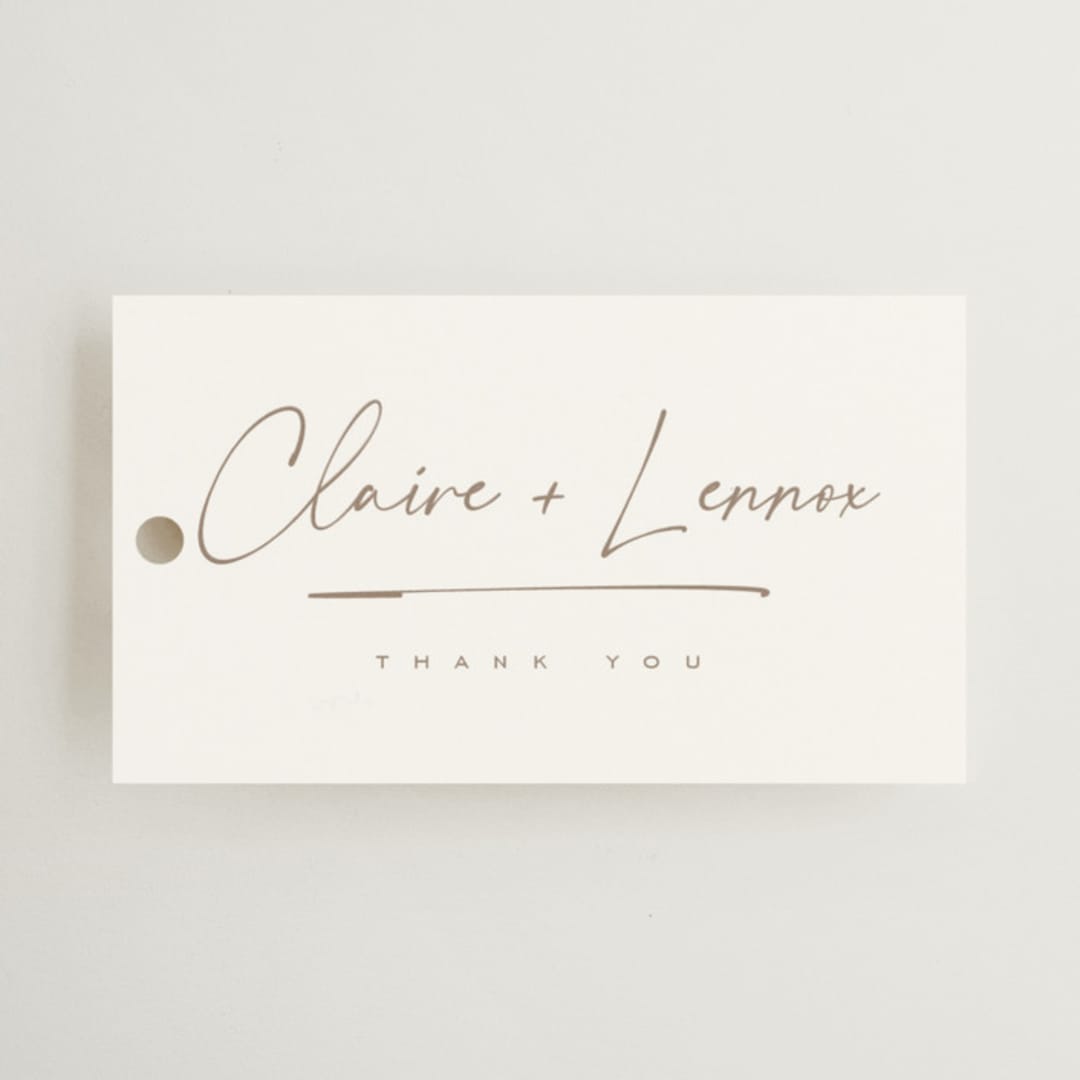"Full Photo" - Wedding Favor Tags in Chiffon by Orasie - Front