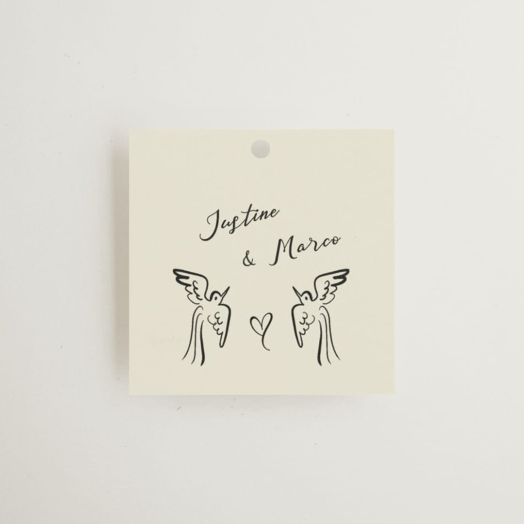 "Sundaland Gardens" - Wedding Favor Tags in Ivory by Ani Somi - Front