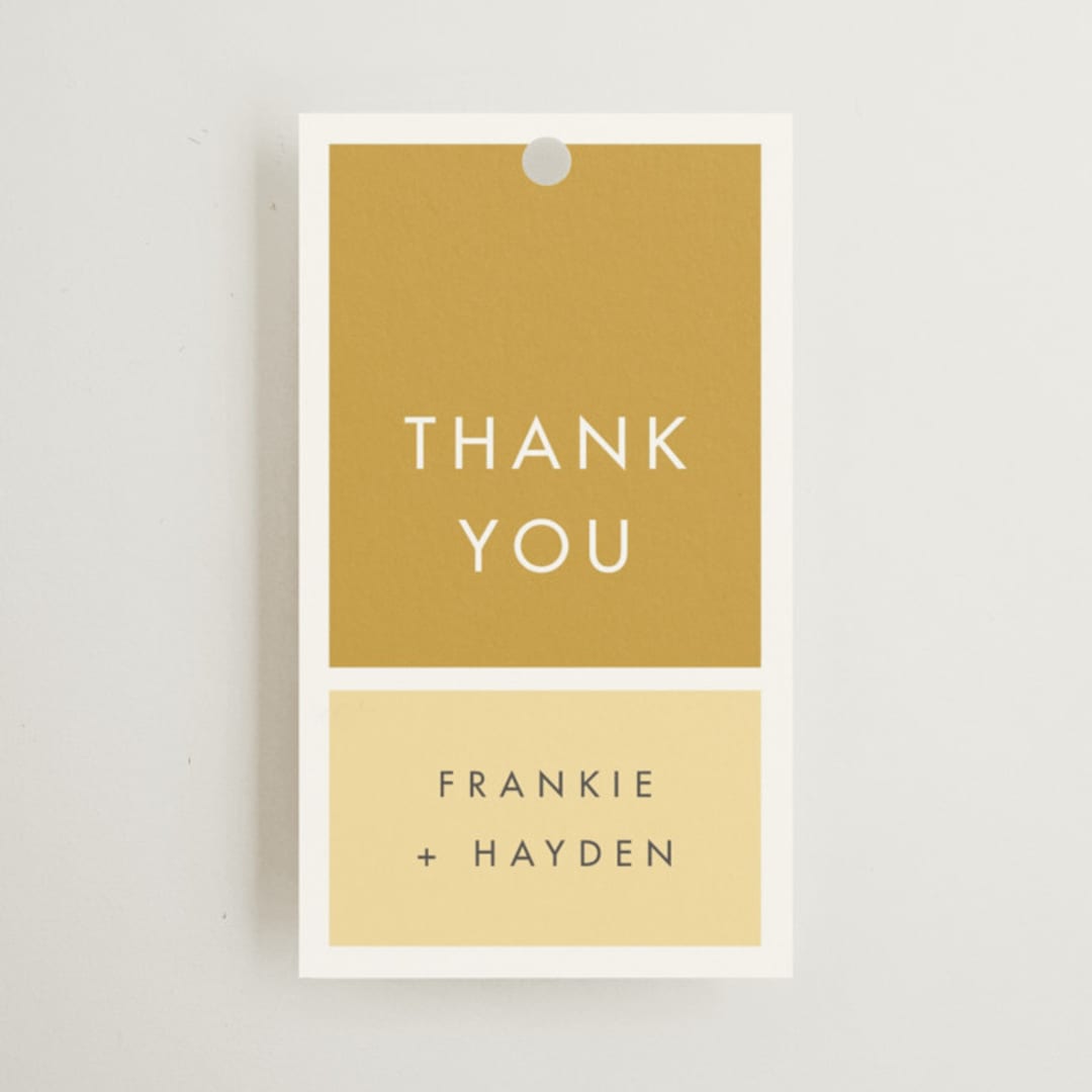 "Colorfield" - Wedding Favor Tags in Buttercup by Snow and Ivy - Front