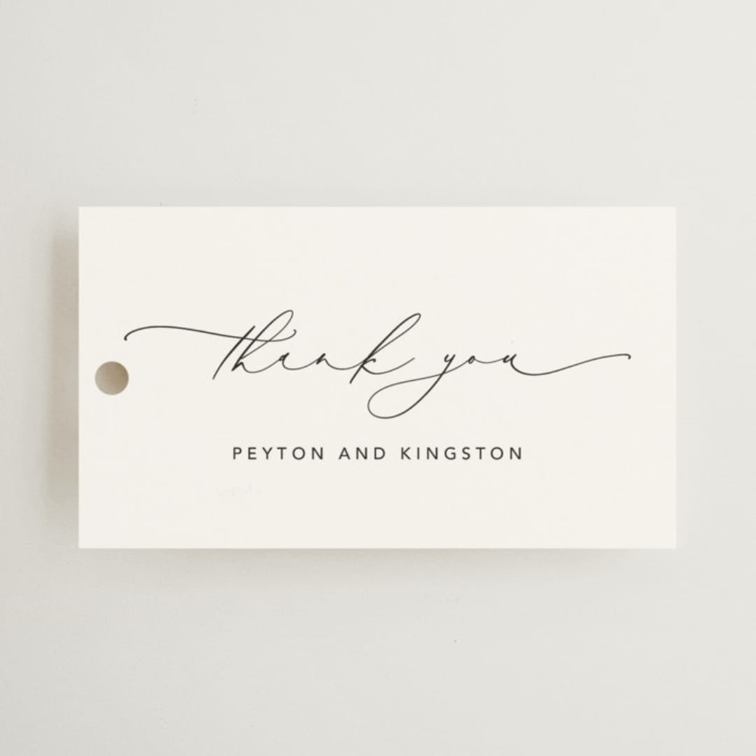 "Join Together" - Wedding Favor Tags in Inked by Design Lotus - Front