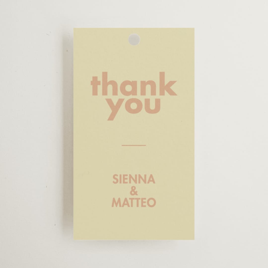 "Sienna" - Wedding Favor Tags in Salmon by Ellen Schlegelmilch - Front