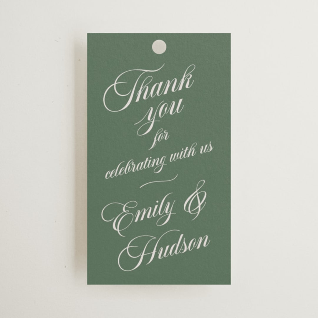 "Enchanted" - Wedding Favor Tags in Garden by Alston Foster - Front