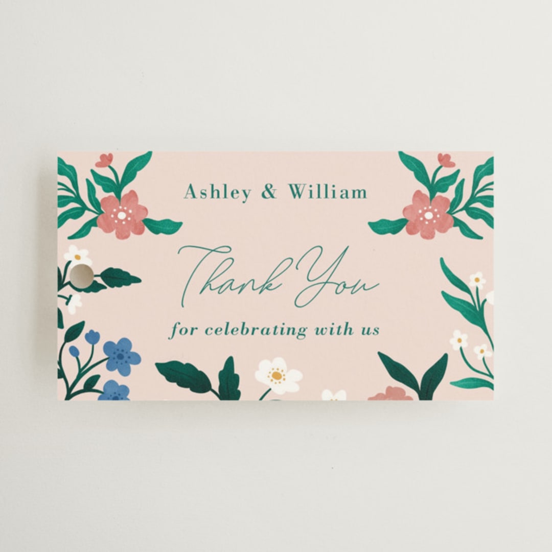 "Le Jardin" - Wedding Favor Tags in Petal by Elly - Front