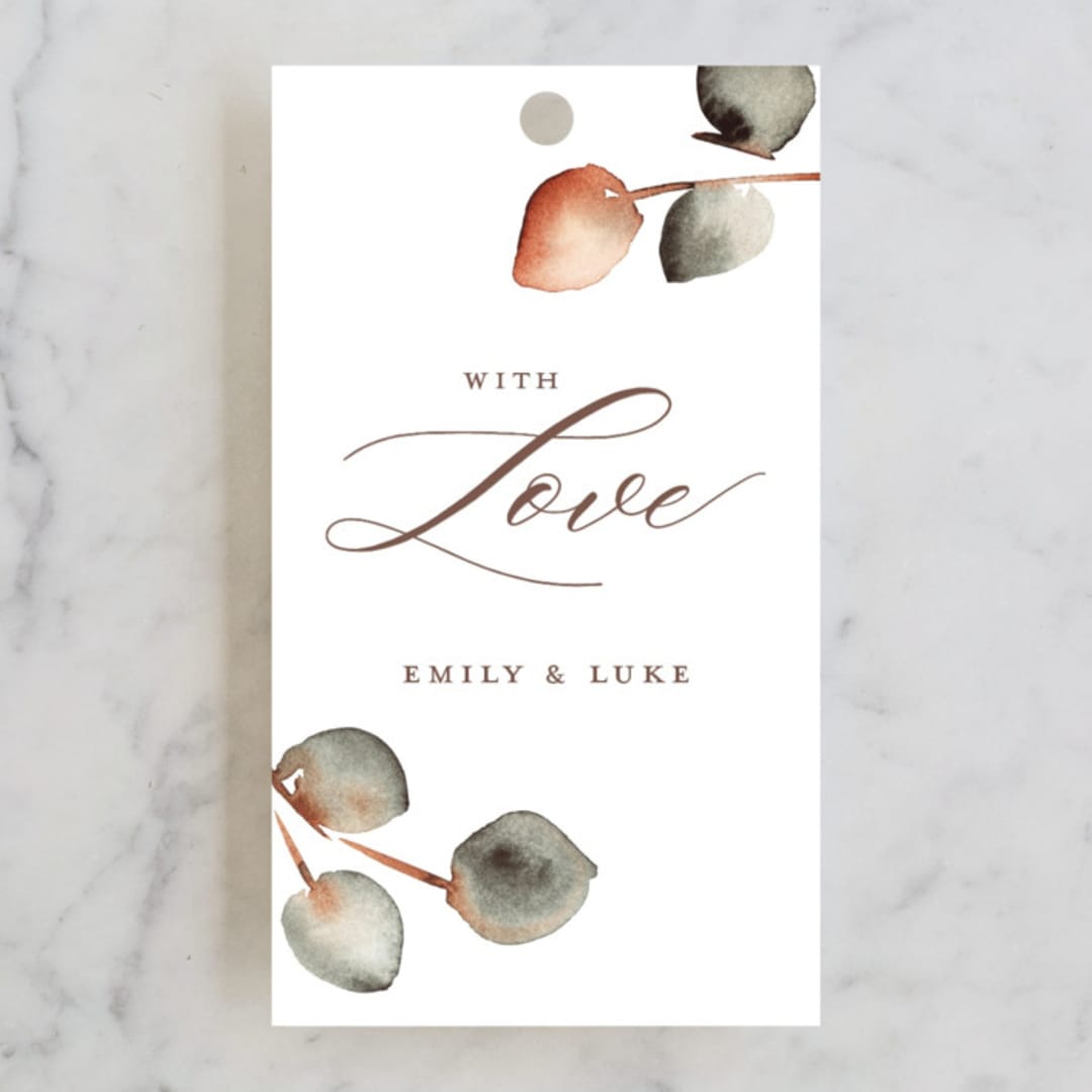 "Bella Mia" - Wedding Favor Tags in Autumn by Petra Kern - Front