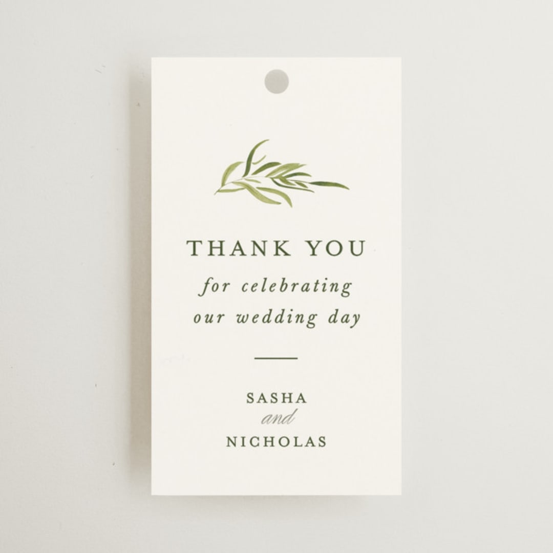 "Verdure" - Wedding Favor Tags in Garden by Leah Bisch - Front