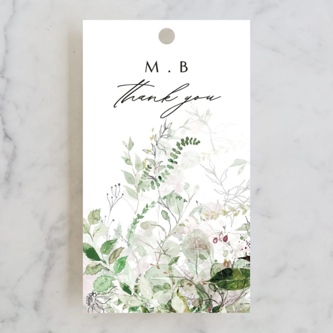 "Lush Greenery" - Wedding Favor Tags in Fresh Green by Phrosné Barwood - Front
