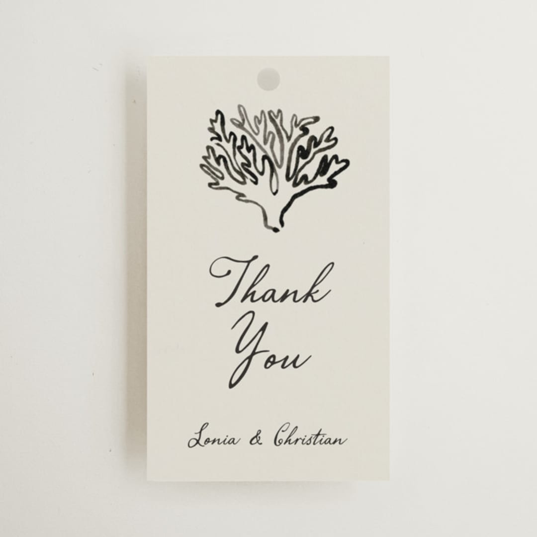 "Puglia" - Wedding Favor Tags in Rock by Pati Cascino - Front
