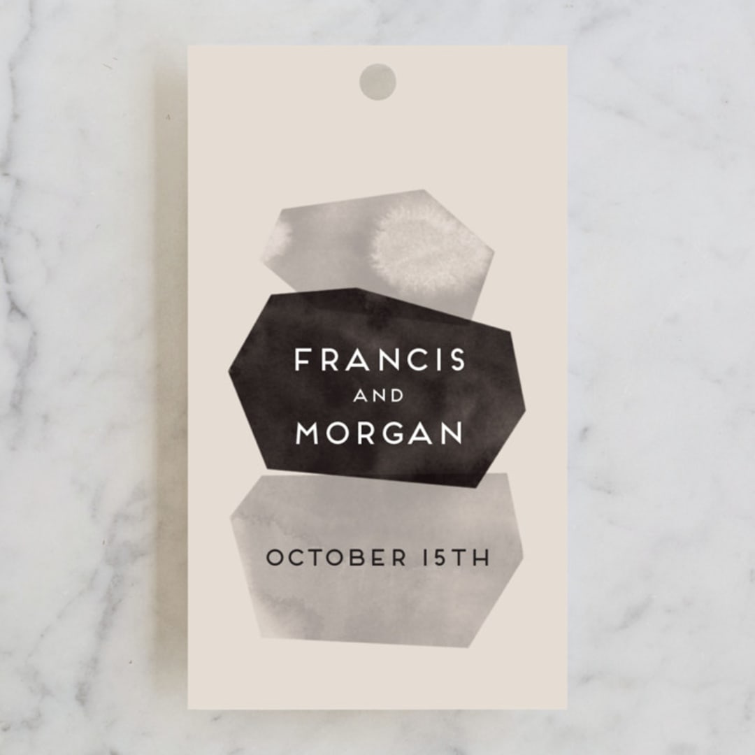 "love is strong" - Wedding Favor Tags in Onyx by Aspacia Kusulas - Front