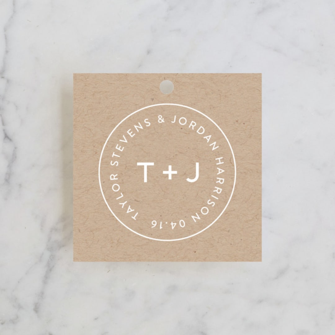 "Modern Stamp" - Wedding Favor Tags in Kraft by seulghi - Front