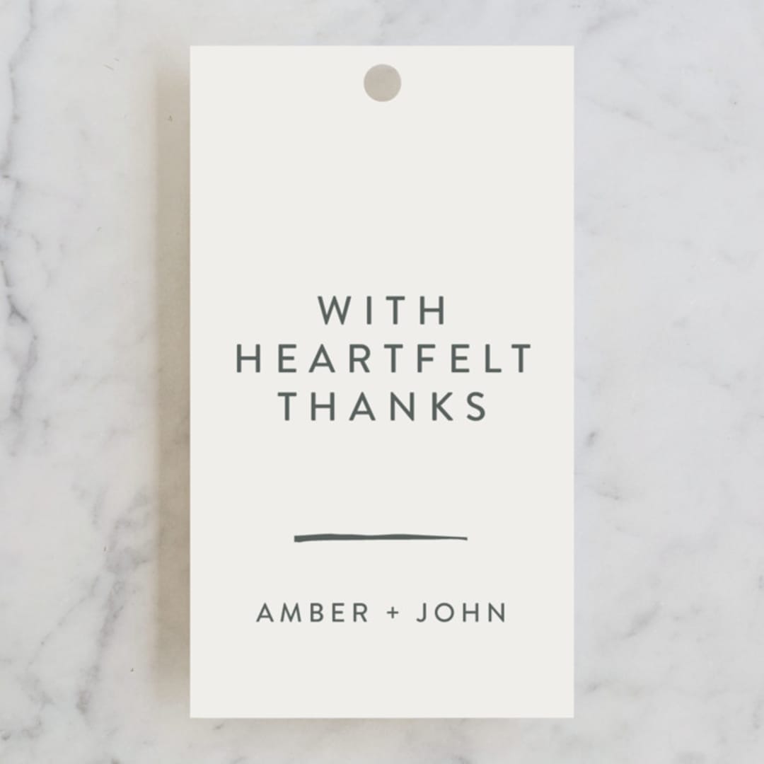 "Pattern Play" - Wedding Favor Tags in Pebble by Anelle Mostert - Front