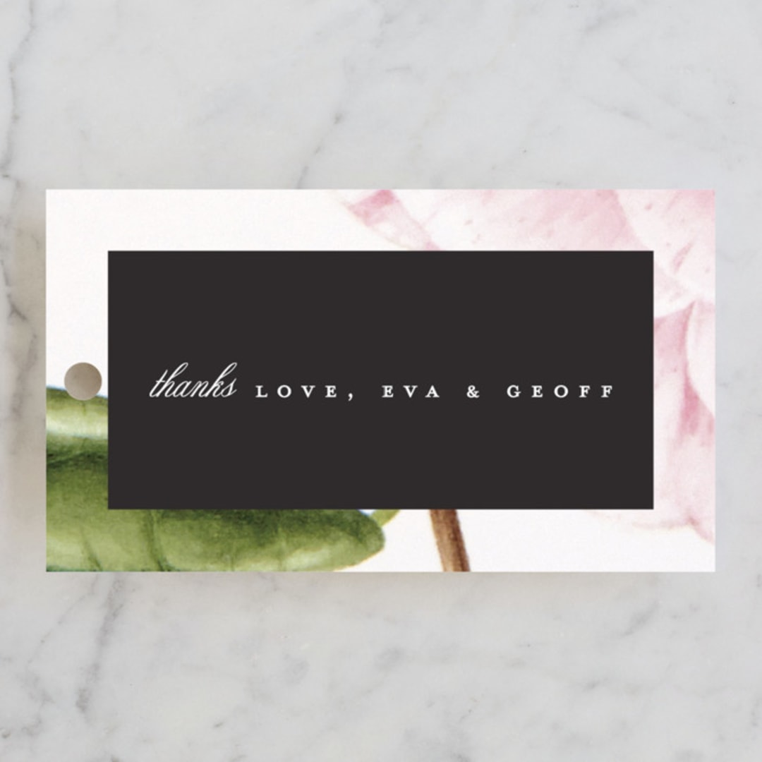 "Botanic" - Wedding Favor Tags in Midnight by kelli hall - Front