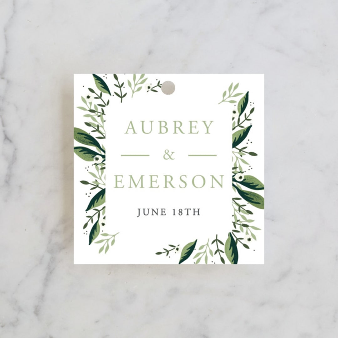 "Paradise" - Wedding Favor Tags in Forest by Oma N. Ramkhelawan - Front