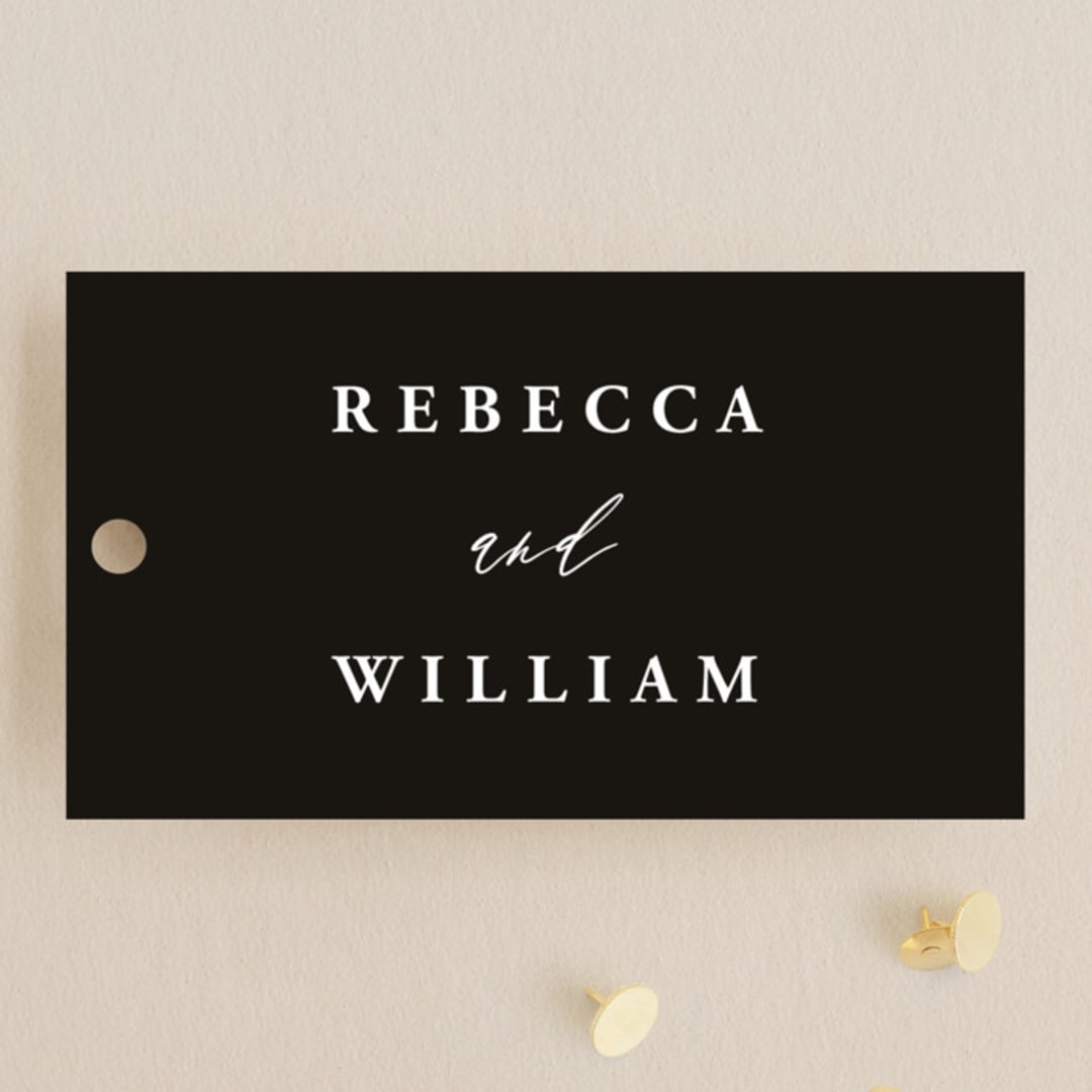 "We Do" - Wedding Favor Tags in Ink by lulu and isabelle - Front