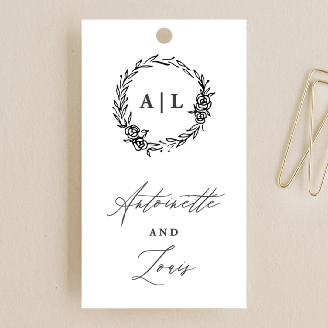 "Antoinette" - Wedding Favor Tags in Ivory by lulu and isabelle - Front