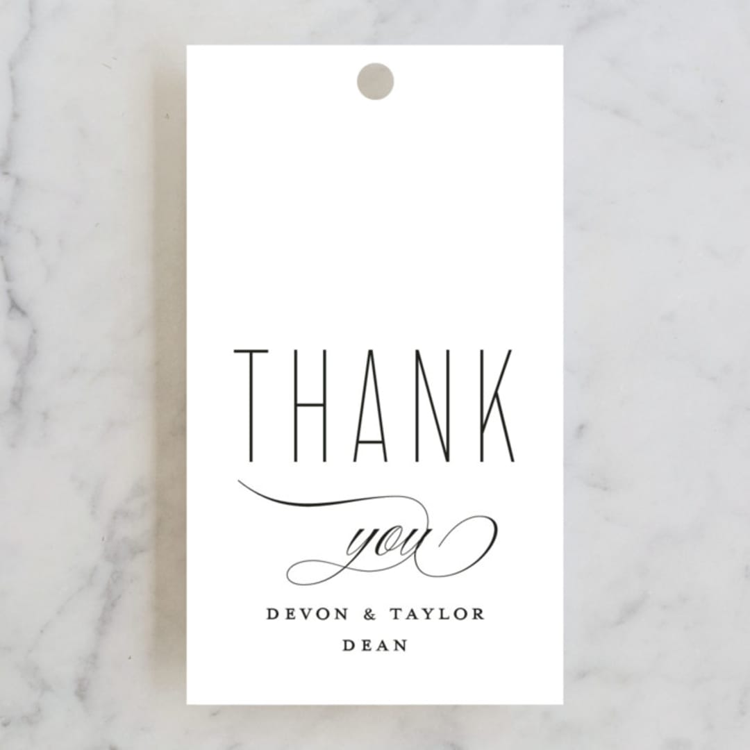 "Moderna" - Wedding Favor Tags in Cloud by Stacey Meacham - Front