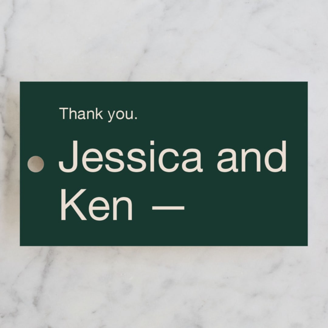 "Proposal" - Wedding Favor Tags in Buff by Jack Knoebber - Front