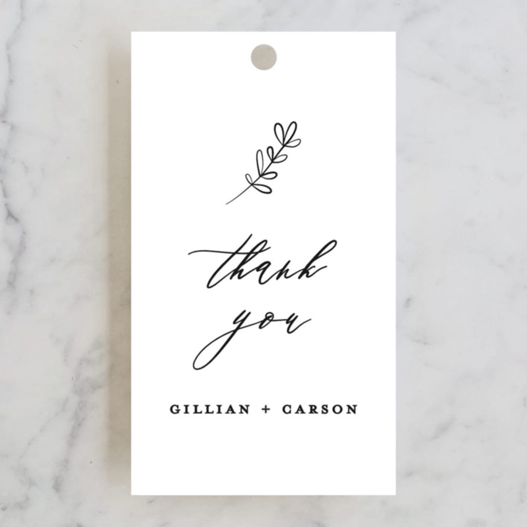 "Villa" - Wedding Favor Tags in Pearl by Chryssi Tsoupanarias - Front
