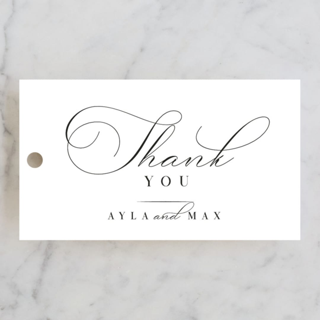 "Sweet Nothings" - Wedding Favor Tags in Linen by Keen Peachy - Front