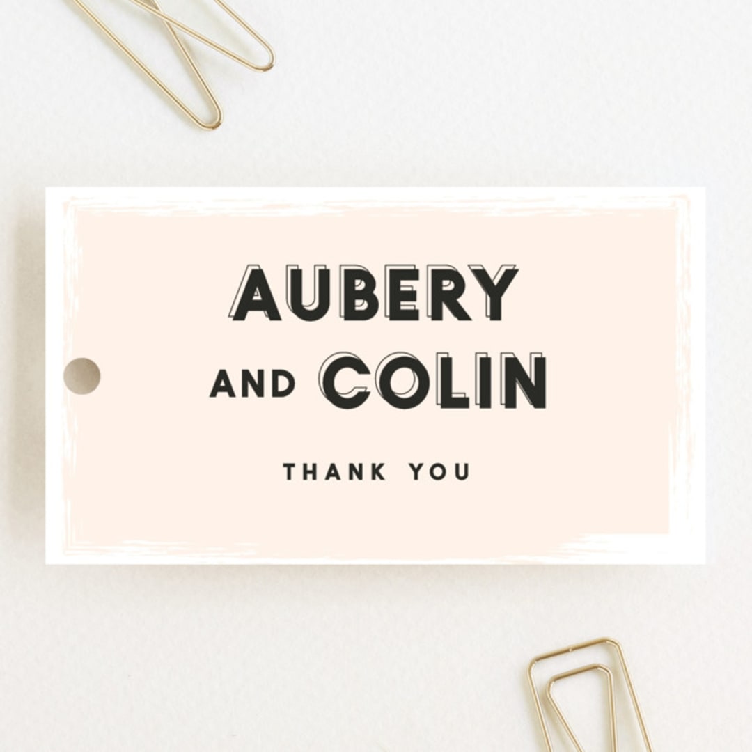"bold blush" - Wedding Favor Tags in Blush by frances mathys - Front
