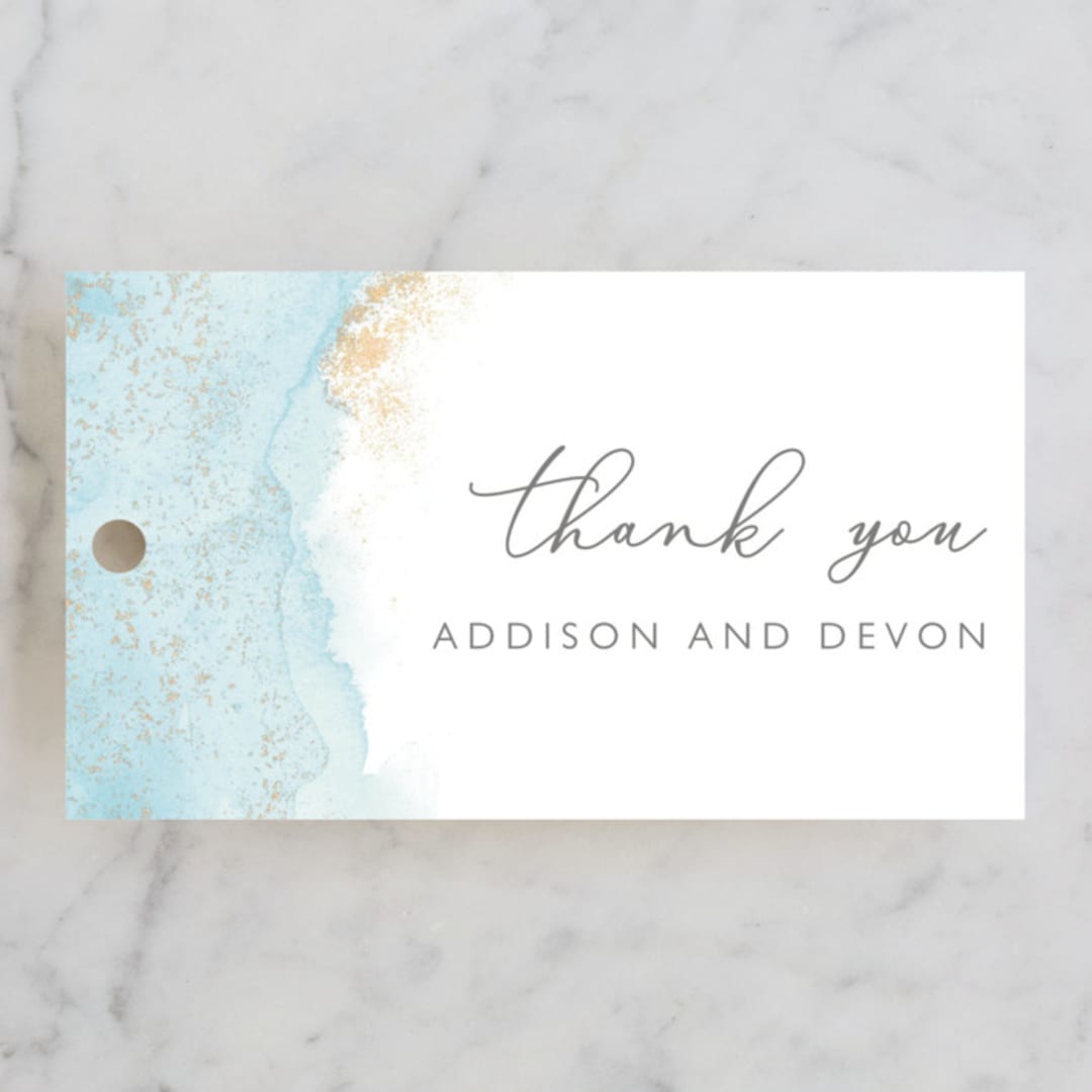 "My tenderness" - Wedding Favor Tags in Topaz by Helen Halik - Front