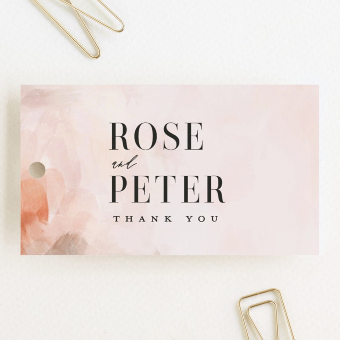 "Romantic" - Wedding Favor Tags in Earth by Lori Wemple - Front