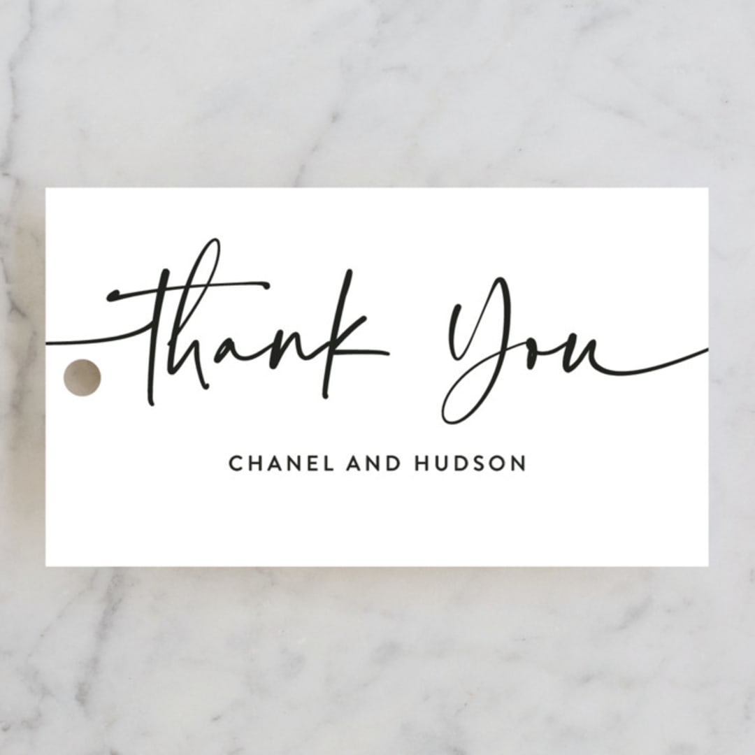 "Madison Ave" - Wedding Favor Tags in Linen by Design Lotus - Front