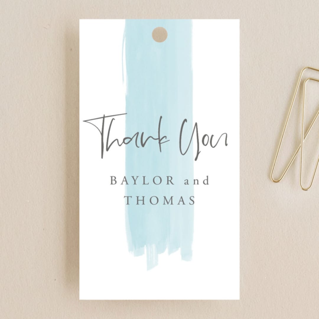 "So Delightful" - Wedding Favor Tags in Sky by Erika Firm - Front