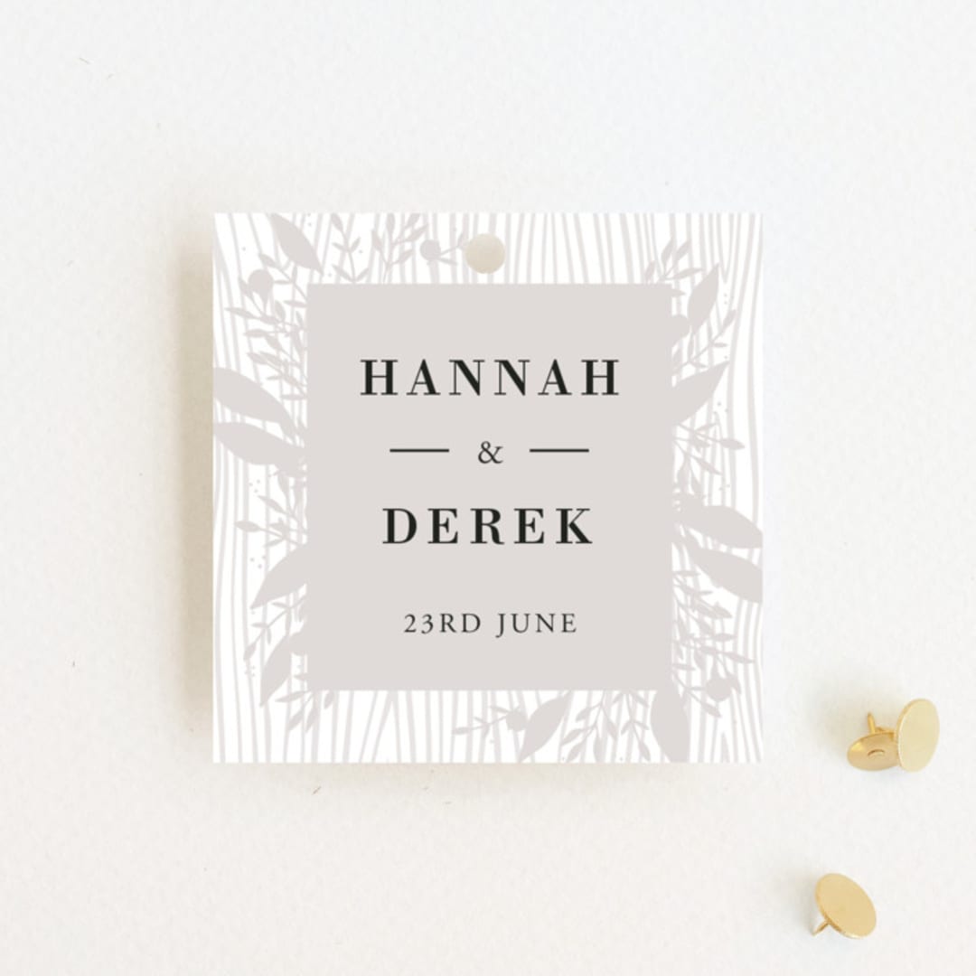 "Rustic Grain" - Wedding Favor Tags in Ashwood by Oma N. Ramkhelawan - Front