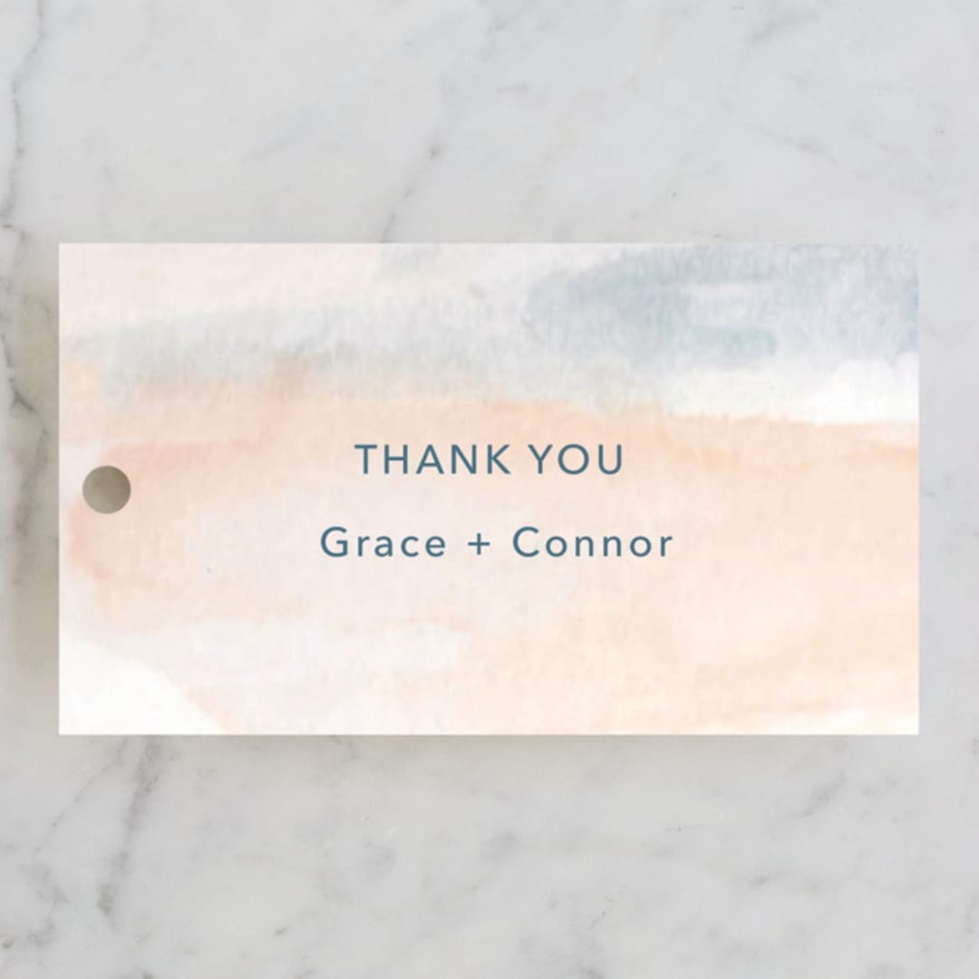 "Sea and Sand" - Wedding Favor Tags in Cortez by Jenny Partrite - Front