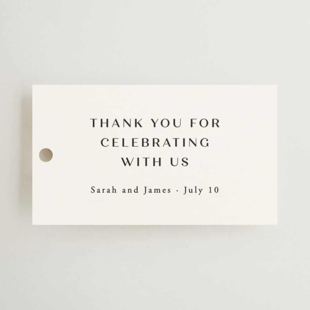 "Arguello" - Wedding Favor Tags in Diamond by Annie Shapiro - Front
