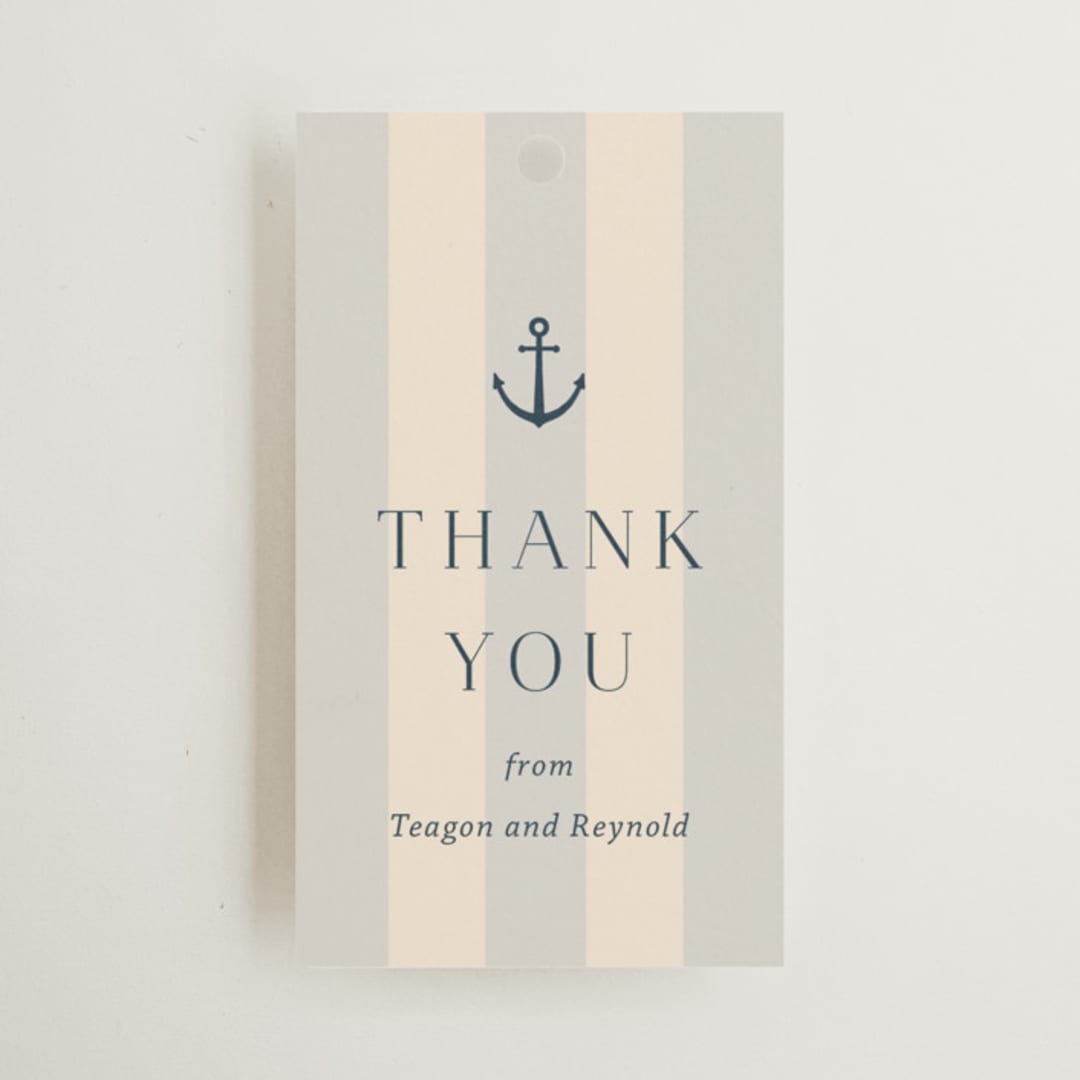 "nautical nuptials" - Wedding Favor Tags in Sea Breeze by Rebecca Durflinger - Front